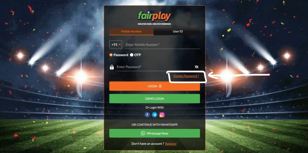 Click "Forgot Password"